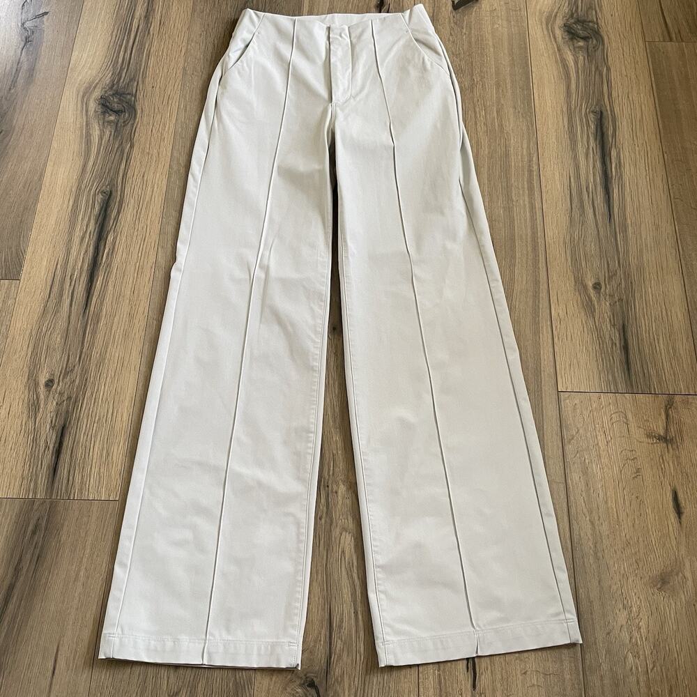 Vuori VW4035 Meta Wideleg Size XS Vapor Gray Pintucked Wide Leg Trouser Pants